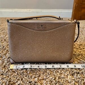 Kate Spade glitter champagne crossbody bag